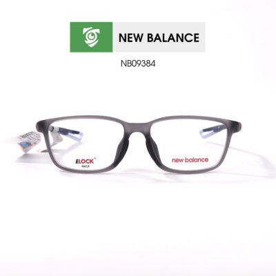 Gọng kính New Balance NB09384 C03 - màu xám đậm - khung kính chữ nhật - hình chụp mặt trước sản phẩm