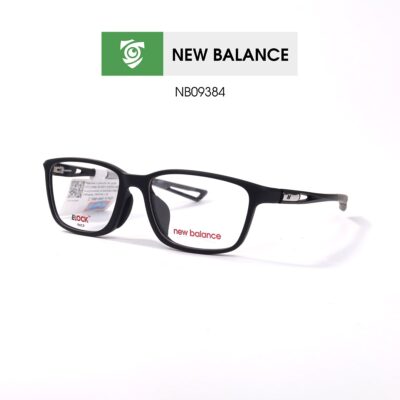 Gọng kính New Balance NB09384 C05 - màu đen nhám - khung kính chữ nhật - hình chụp mặt bên sản phẩm