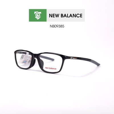 Gọng kính New Balance NB09385 C01 - màu đen - gọng kính chữ nhật - ảnh chụp mặt bên sản phẩm