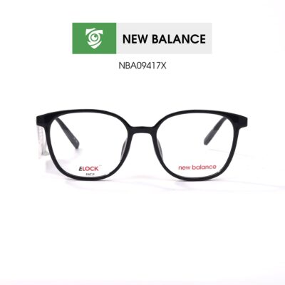 Gọng kính New Balance NBA09417X C01 - màu đen - gọng kính vuông - ảnh chụp mặt trước sản phẩm