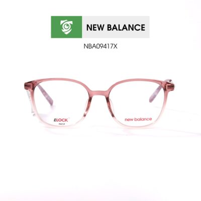 Gọng kính New Balance NBA09417X C02 - màu hồng ombre - gọng kính vuông - ảnh chụp mặt trước sản phẩm