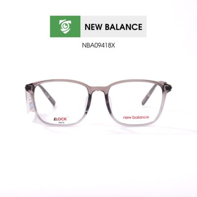 Gọng kính New Balance NBA09418X C04 - màu xám - gọng kính vuông - ảnh chụp mặt trước sản phẩm