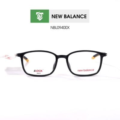 Gọng kính New Balance NBL09400X C01 - màu đen - gọng kính chữ nhật - ảnh chụp mặt trước sản phẩm
