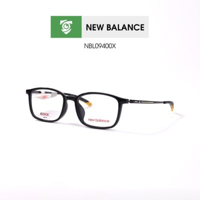 Gọng kính New Balance NBL09400X C01 - màu đen - gọng kính chữ nhật - ảnh chụp mặt bên sản phẩm