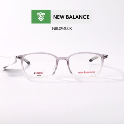 Gọng kính New Balance NBL09400X C03 - màu xám ombre - gọng kính chữ nhật - ảnh chụp mặt trước sản phẩm