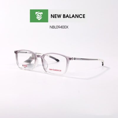Gọng kính New Balance NBL09400X C03 - màu xám ombre - gọng kính chữ nhật - ảnh chụp mặt bên sản phẩm