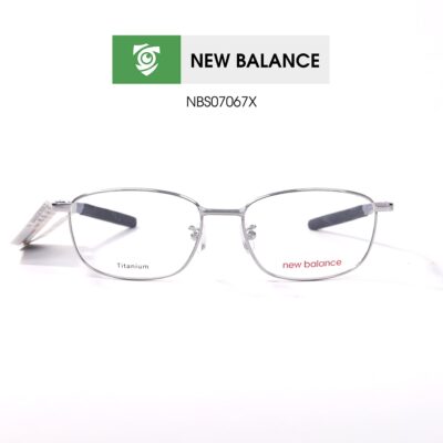 Gọng kính NEW BALANCE NBS07067X C03 - màu bạc - khung kính chữ nhật - hình chụp mặt trước sản phẩm