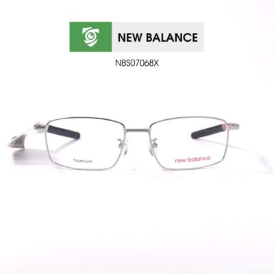 Gọng kính NEW BALANCE NBS07068X C03 - màu bạc - khung kính chữ nhật - hình chụp mặt trước sản phẩm