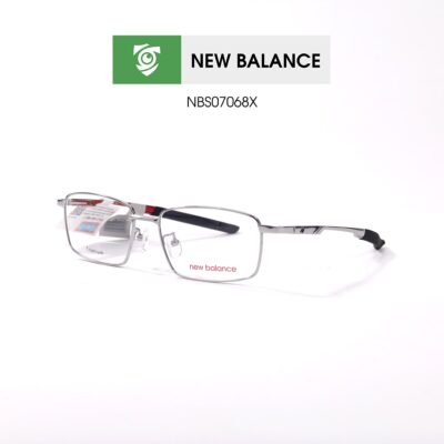 Gọng kính NEW BALANCE NBS07068X C03 - màu bạc - khung kính chữ nhật - hình chụp mặt bên sản phẩm
