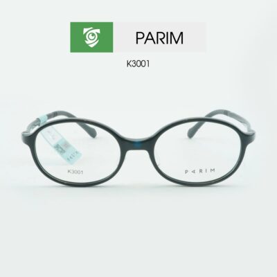 Gọng kính trẻ em PARIM K3001 B1 - màu đen - chất liệu nhựa - hình chụp mặt trước sản phẩm