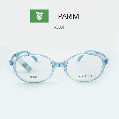 Gọng kính trẻ em PARIM K3001 C1 - màu xanh dương - chất liệu nhựa - hình chụp mặt trước sản phẩm