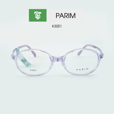 Gọng kính trẻ em PARIM K3001 V1 - màu tím - chất liệu nhựa - hình chụp mặt trước sản phẩm