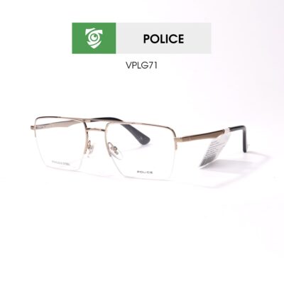 Gọng kính Police VPLG71 08FE - màu vàng - khung kính AVIATIOR - hình chụp mặt bên sản phẩm