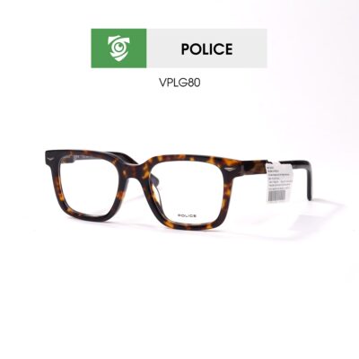Gọng kính Police VPLG80 0722 - màu đồi mồi - khung kính Vuông - hình chụp mặt bên sản phẩm