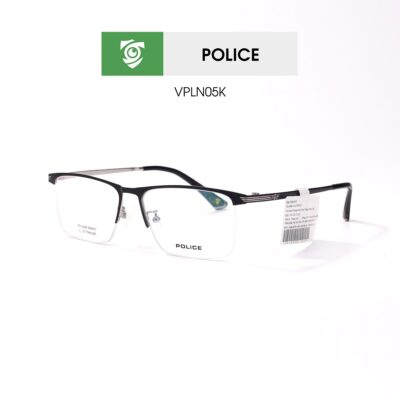 Gọng kính Police VPLN05K 0K07 - màu đen bạc - khung kính chữ nhật - hình chụp mặt bên sản phẩm