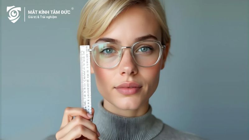 Gọng kính mảnh với màu sắc trong suốt cũng giúp mắt trở nên nổi bật và to hơn