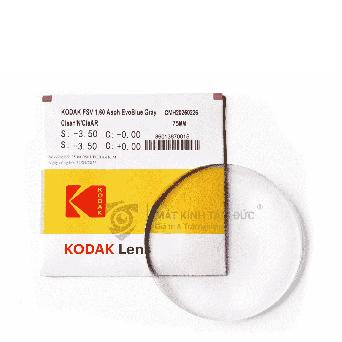 Tròng kính Kodak EvoBlue Lens đổi màu kiểm soát ánh sáng xanh