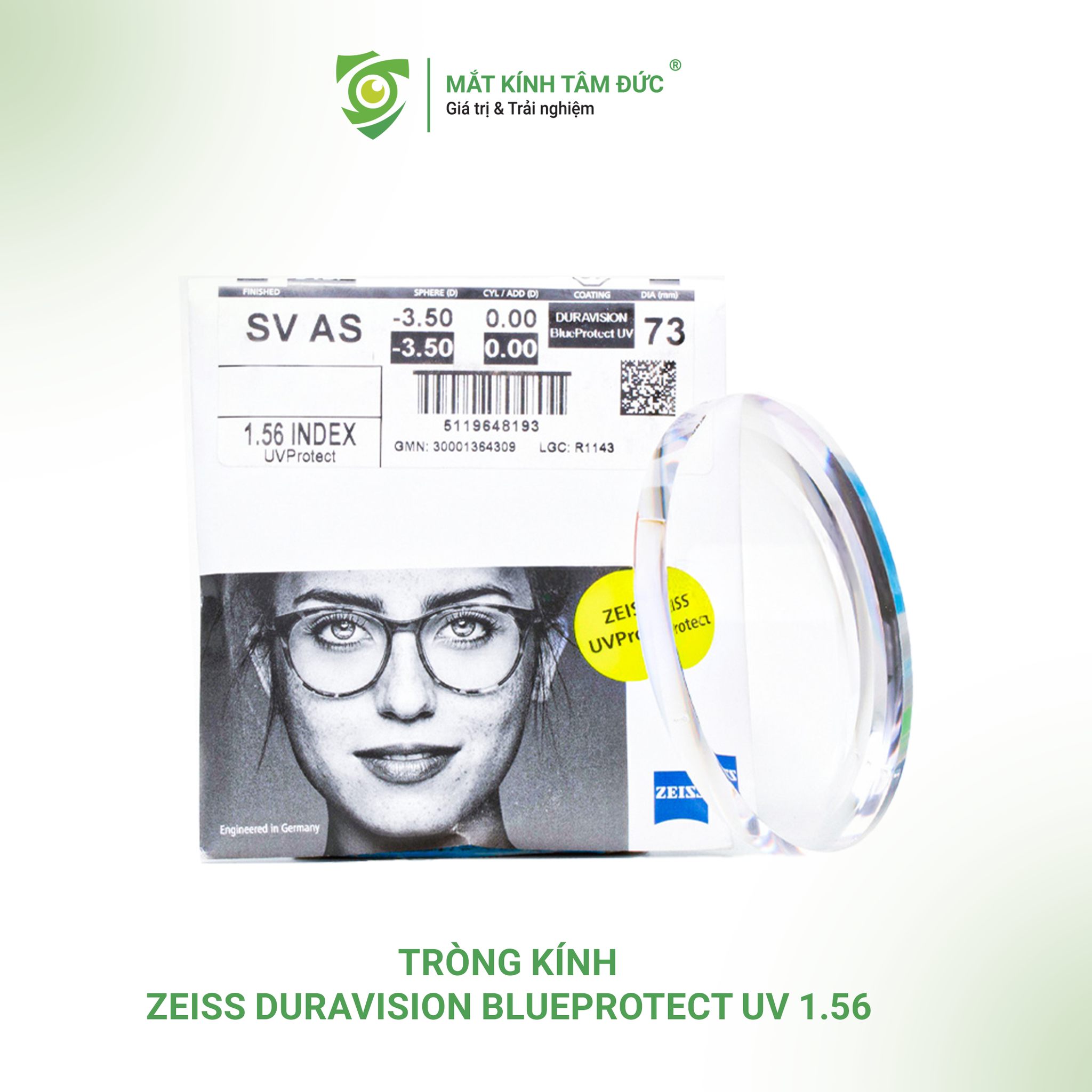 Tròng kính Zeiss là thương hiệu lâu đời của Đức mang đến Lớp phủ DuraVision Platinum trên tròng kính Zeiss là một trong những lớp phủ cứng nhất và chống bám sương hiệu quả nhất hiện nay.