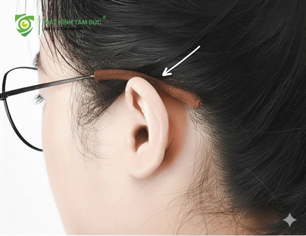 Cách đeo tai nghe không bị đau khi đeo kính: Sử dụng miếng đệm hỗ trợ