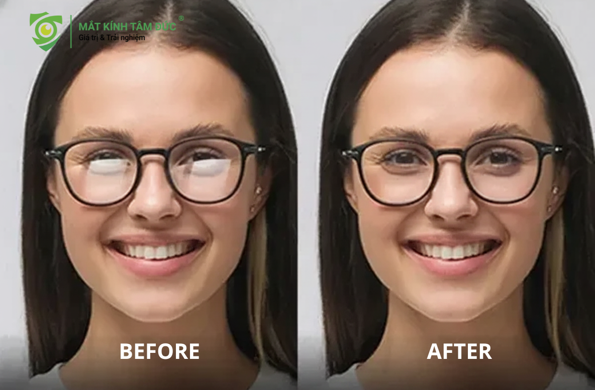 Đây là phần quan trọng nhất giúp phân biệt một chiếc kính thông thường và một chiếc kính livestream chuyên nghiệp. Nếu không có lớp phủ này, tròng kính của bạn sẽ hoạt động như một tấm gương, phản chiếu mọi nguồn sáng xung quanh thay vì cho chúng đi qua.