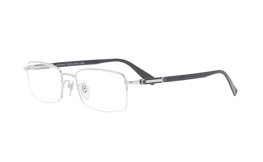 Gọng chữ nhật nửa khung (gọng kính Chopard VCHF60J, VCHL11J): Nhìn đứng đắn và nam tính