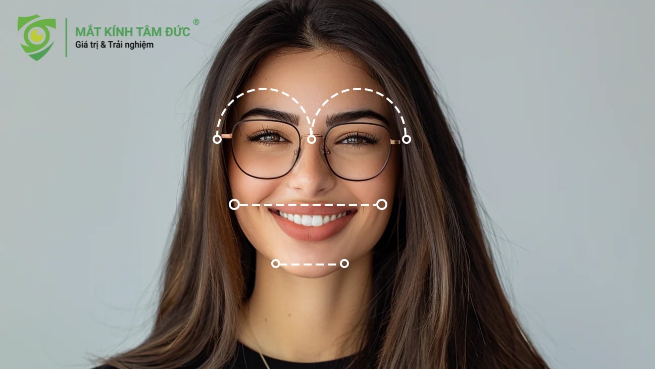 Khuôn mặt trái tim có phần trán rộng nhất, gò má cao và thuôn dần về chiếc cằm nhọn. Nên tìm kiếm các kiểu gọng có phần dưới rộng hơn phần trên (ví dụ gọng bán vành) hoặc gọng có màu sáng, nhẹ nhàng.