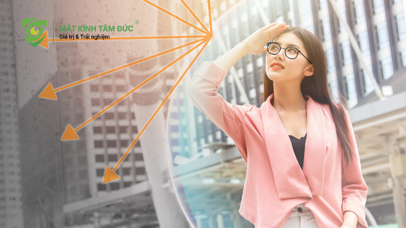 Tròng kính cận có lớp phủ chống tia UV giúp bảo vệ võng mạc và mắt khỏi ánh nắng mặt trời