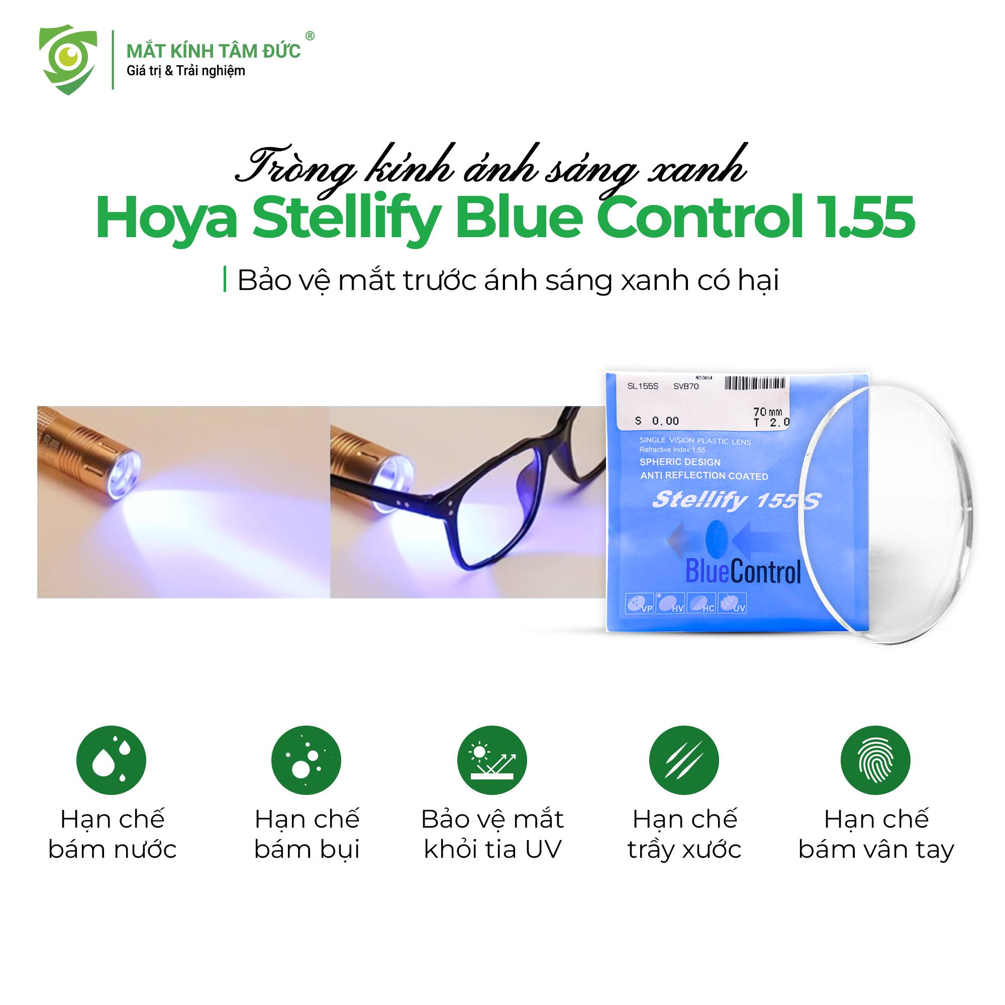 Dòng tròng kính Hoya Blue Control (Nhật Bản) ngăn chặn hội chứng thị giác màn hình