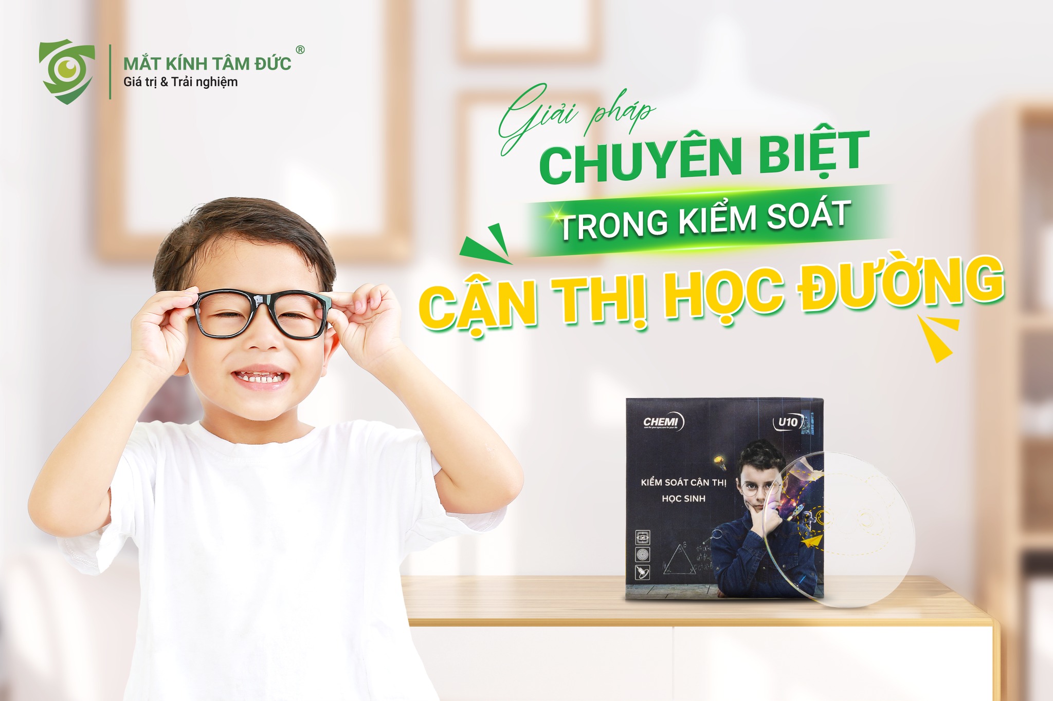 Giải pháp "vàng" cho trẻ em kìm hãm tăng độ cận một cách hiệu quả nhất: là sử dụng trong kính kiểm soát cận thị