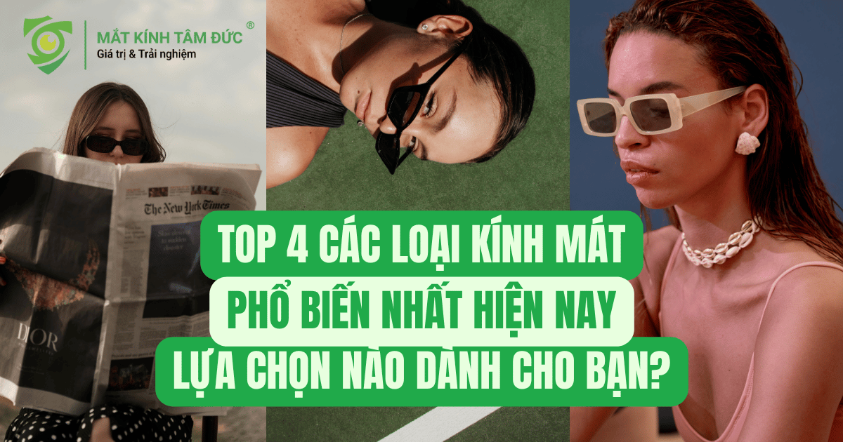Top 4 Các Loại Kính Mát Phổ Biến Nhất Hiện Nay: Lựa Chọn Nào Dành Cho Bạn?