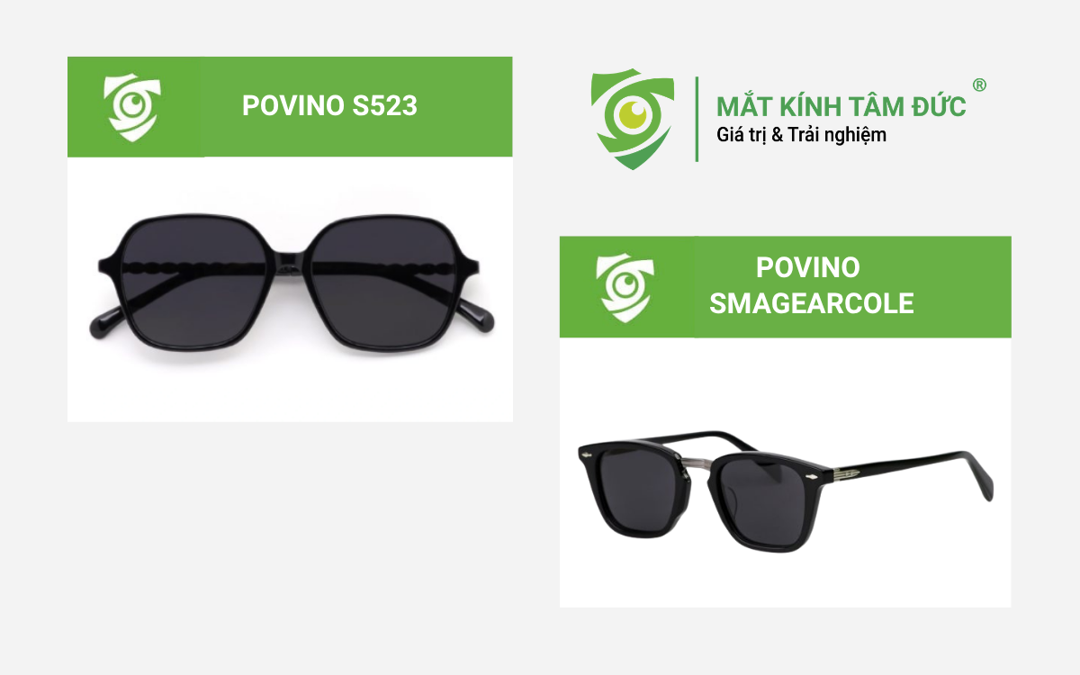 Kính đen cho gương mặt tròn tại Mắt kính Tâm Đức