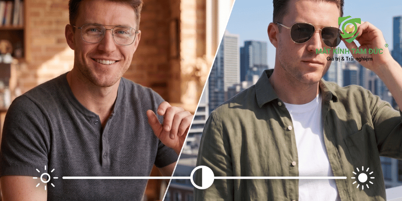 Kính cận đổi màu khi ra nắng