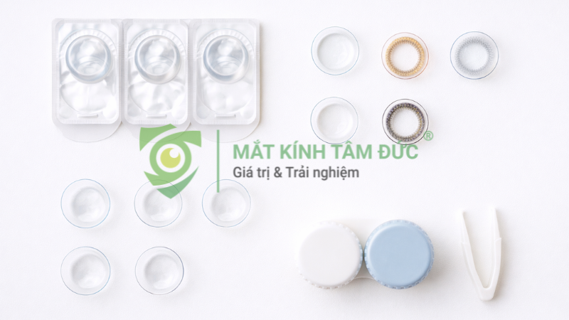 Các loại kính áp tròng phổ biến gồm lens 1 ngày lens 1 tháng và lens màu