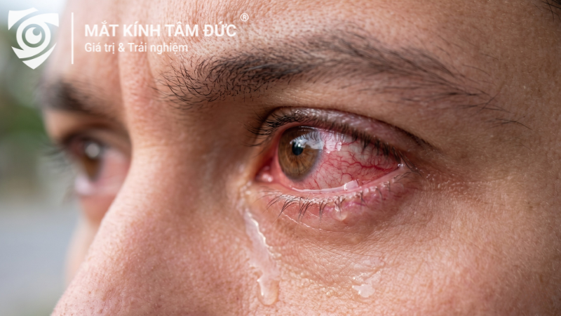 Mắt bị kích ứng khi đeo kính ortho k sai cách