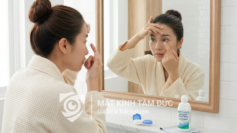 Hướng dẫn đeo lens cận đúng cách với thao tác nhẹ nhàng