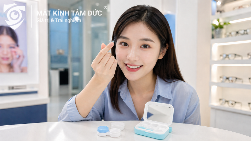 Kính áp tròng cận cho người mới sử dụng lens cận