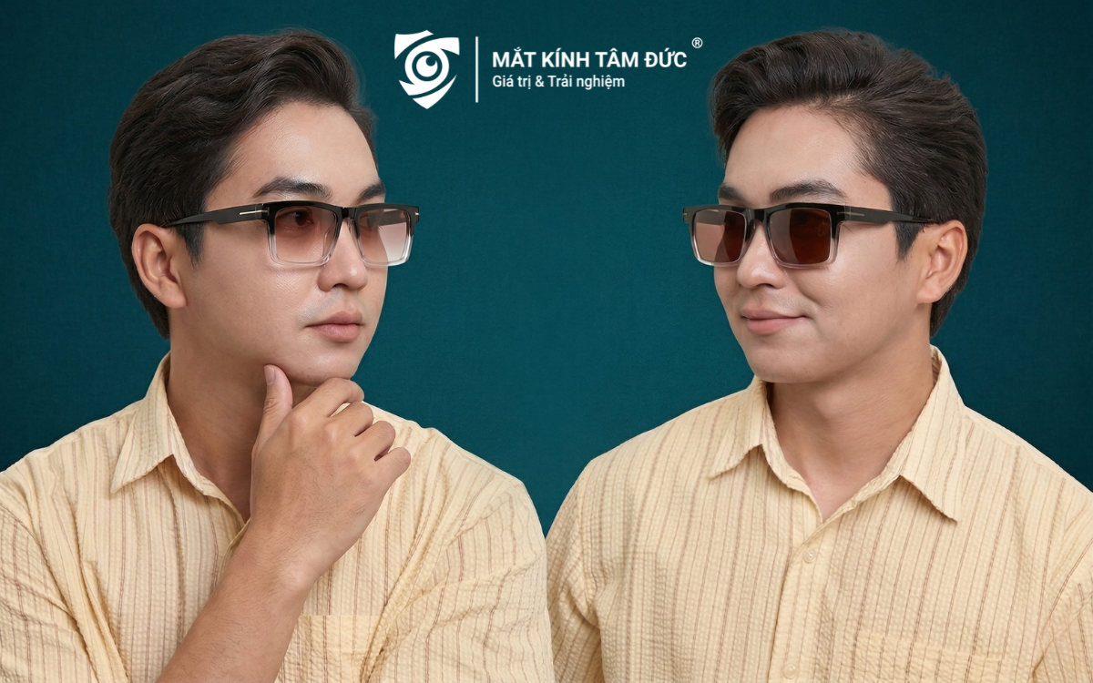 Tròng kính đổi màu hay kính mát cận tiện lợi hơn