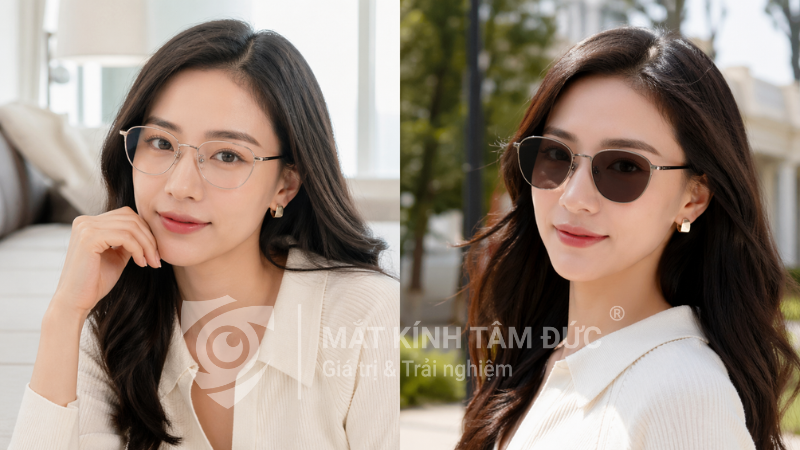 Tròng kính đổi màu tiện hơn khi thường xuyên đi giữa trong nhà và ngoài trời