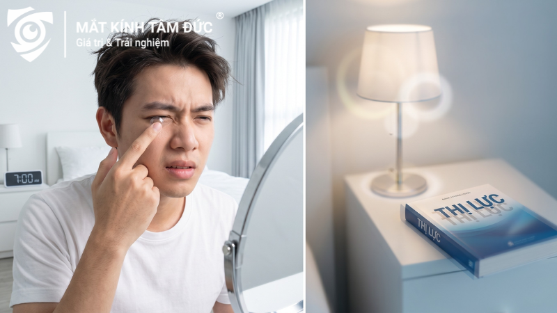 Có thể gặp tình trạng nhìn mờ, thị lực chưa ổn định, lóa sáng hoặc khó nhìn rõ vào một số thời điểm