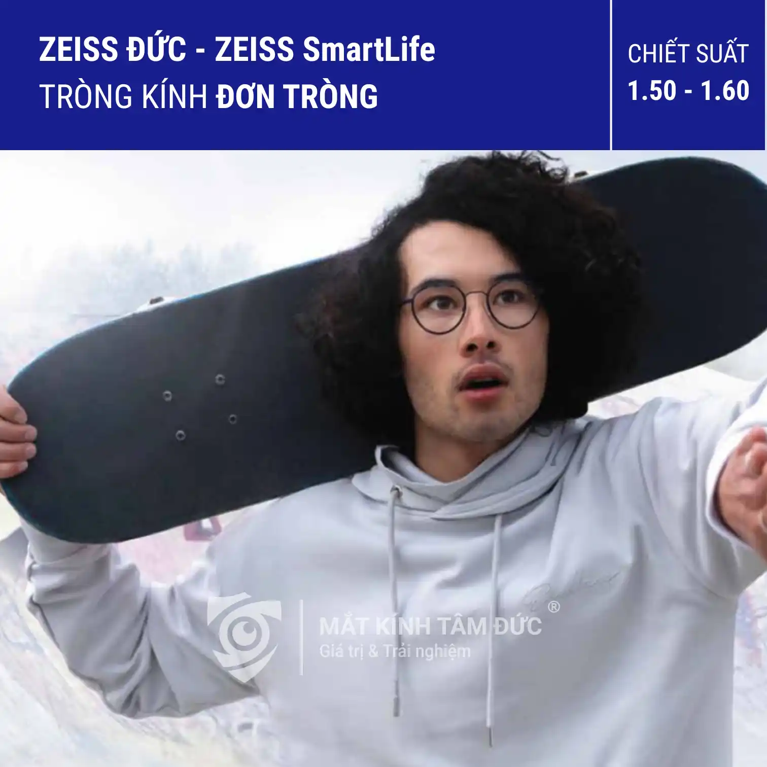 Đơn tròng ZEISS SmartLife - Đổi màu AdaptiveSun