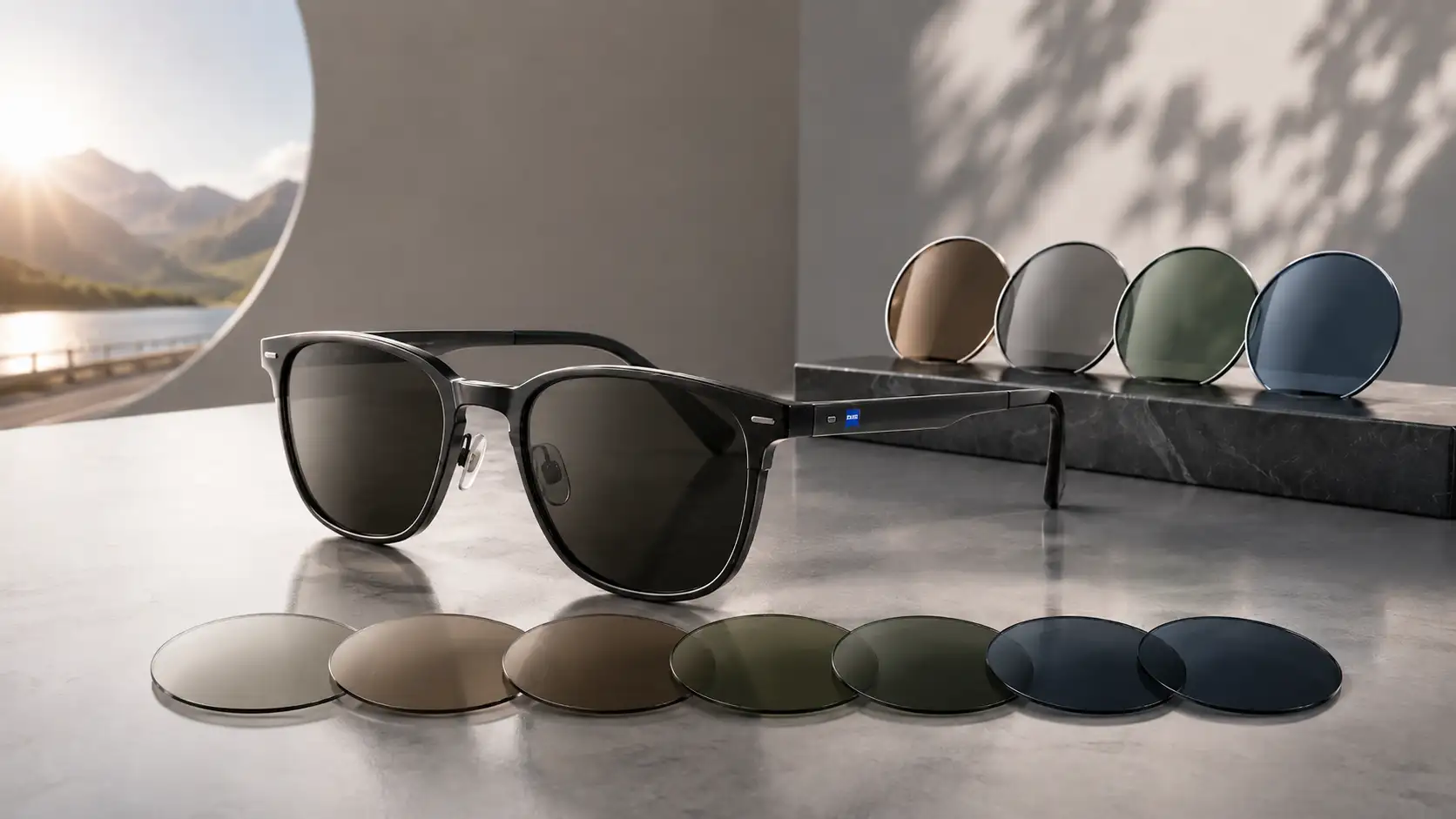 Tròng Kính Đơn Tròng Đánh ZEISS ClearView AdaptiveSun Polarized