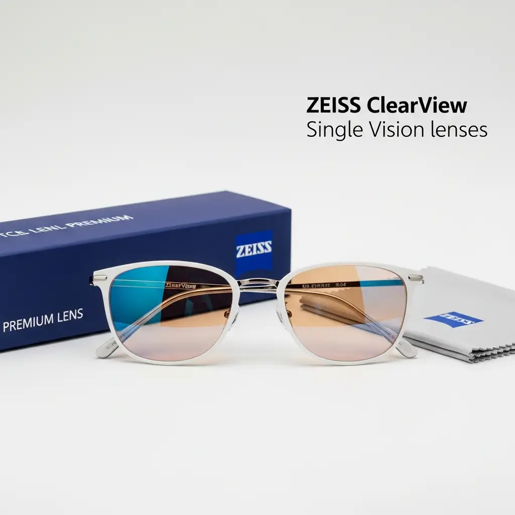 Tròng Kính Đơn Tròng Đánh ZEISS ClearView - Nhuộm màu